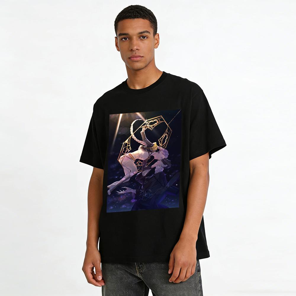 Gothic Style Identity V Aesop Carl Theme Printed Top For Game Fans Daily Wear Pure Cotton T-shirt