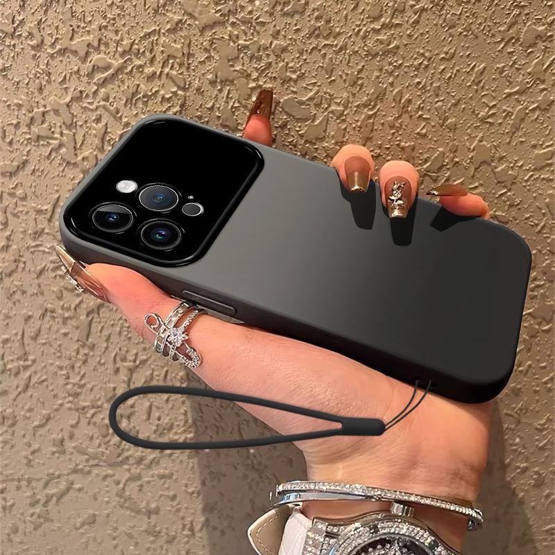 Mi 14 Mobile Phone Case 14pro Personality Red and Black Gradual Change Contrast Color 14Ultra Large Window Anti-drop Silicone Protective Case