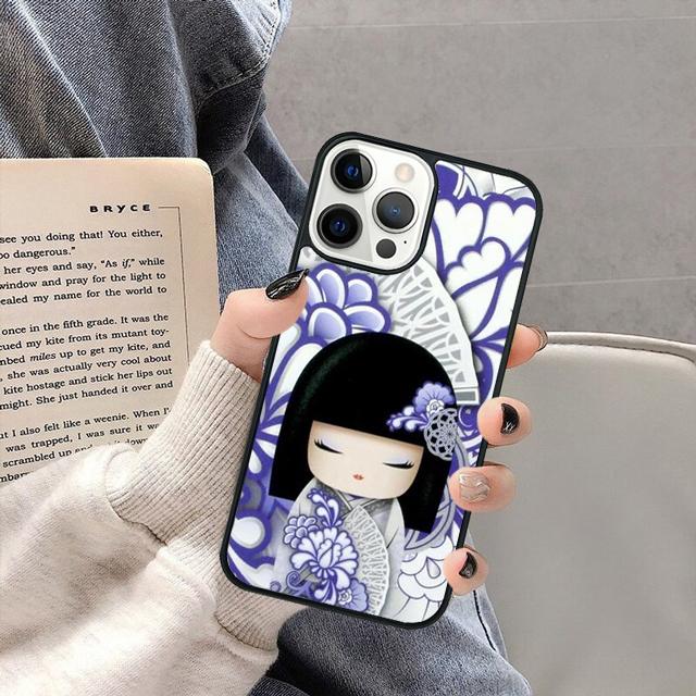 Japanese Keiko Kokeshi Doll Phone Case Cover for iPhone 17 Air 16 16e 15 13 14 11 12 Pro Max Plus coque fundas Shell