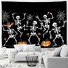 Red Rose Skull Tapestry Skull Blood Print Halloween Decorative Tapestry Home Living Room Room Decorative Wall Hanging