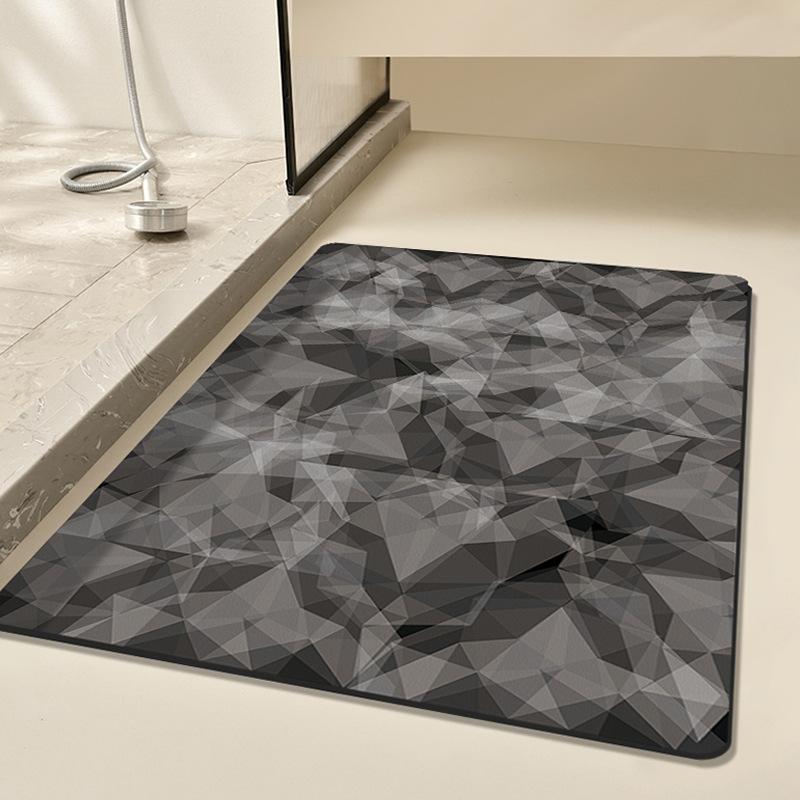 Water-absorbing and Quickdrying Diatom Mud Bathroom Floor Mat Drywet Separation Antislip Wearresistant Foot Mat Toilet Entry Water Control Special Mat