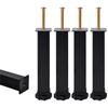 2025+4Pcs Metal Furniture Support Legs, Adjustable Height 20 To 22cm Heavy Duty Bed Center Frame Slat Feet