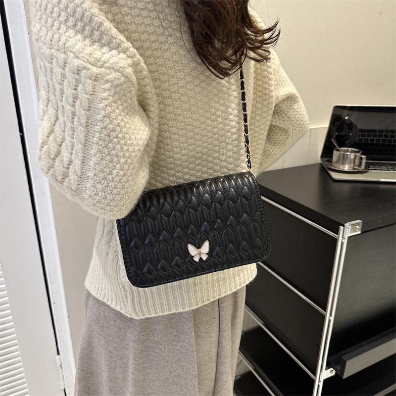 Einfache und modische Studenten-Pendler-Kleine quadratische Tasche Trend Frühling Neue Mode-Trend Ein-Schulter Schräg Kleine Tasche