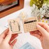 Kawai Geschenk Licht Retro Holz Kalender Stempel Superman Katze Monatlich Wöchentlich DIY Dekorationsmaterial Drucken Sortiert Stempel Liebenswert