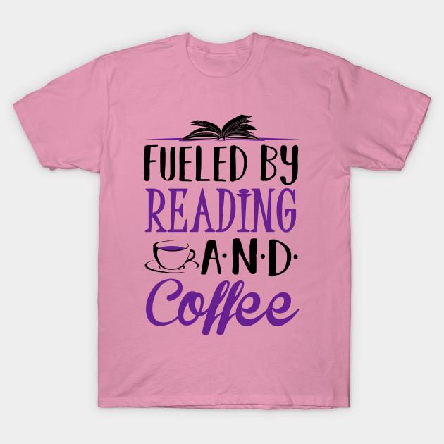 T Shirt Women Fueled By Coffee And Reading Harajuku Print Kawaii Tshirt Summer Short Sleeve Female T-Shirt Top Tee