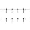 Sliding Door Hardware Set 400 cm Steel Black