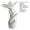 3D Printed Lily Flower Sculpture, Modern Intertwined White Floral Art, Unique Wedding Anniversary Gift for Couple, Elegant Home Decor for Living Room,