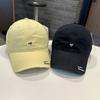 UP letter embroidered baseball cap for women, small face, deep top, wide bay eaves, sun protection, sunshade, soft top cap for men, American style