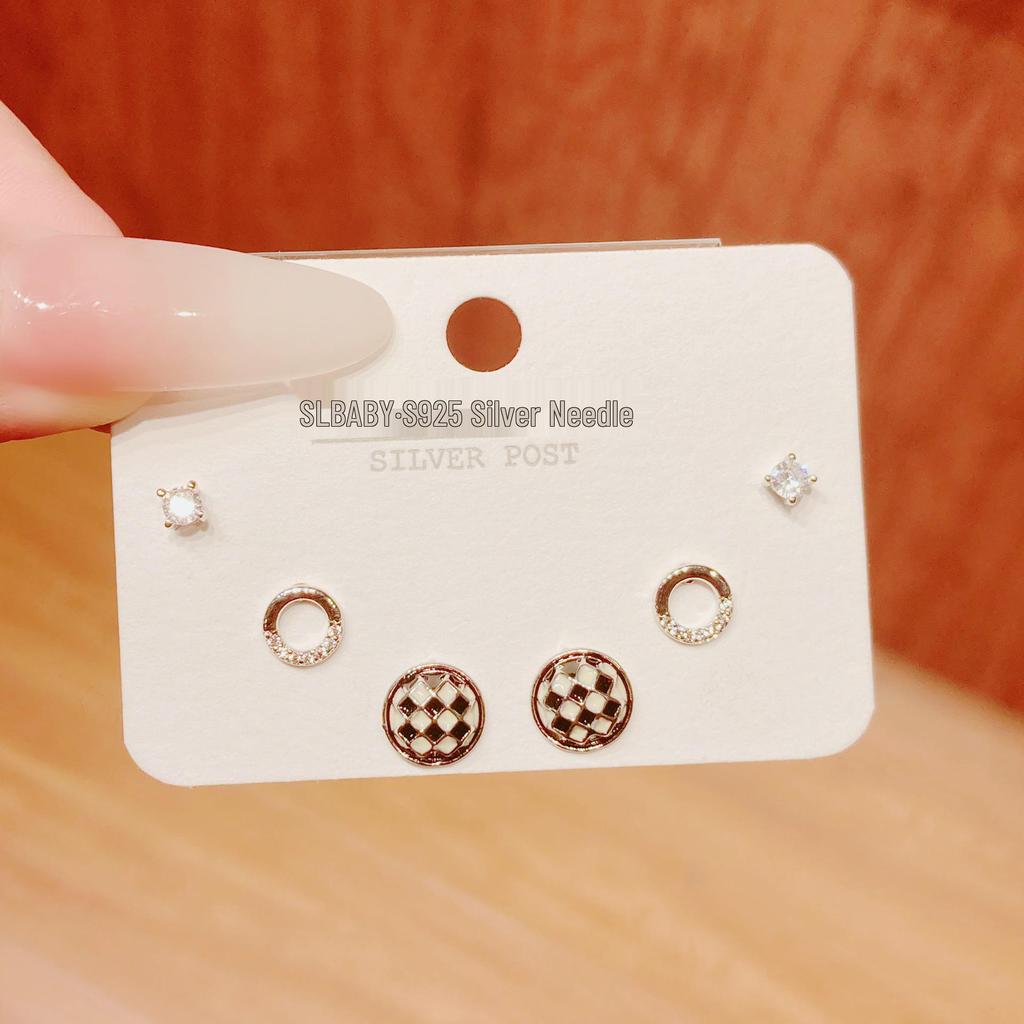 Environmentally Friendly Nickel-Free Gold Plated Women's Stud Earrings - High-End, Simple, Versatile Design