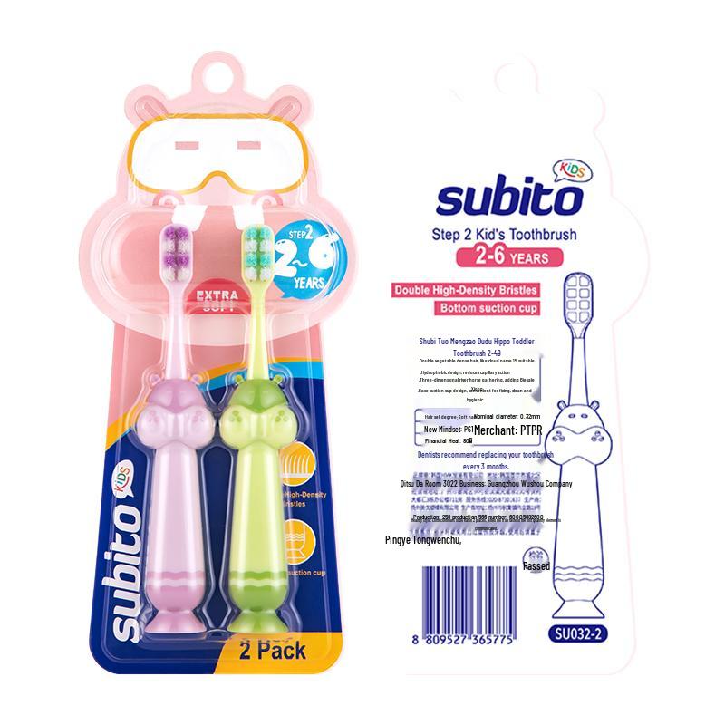 

Shubito Mengdudu Hippo Soft Bristle Toddler Toothbrush (2-6 Years)