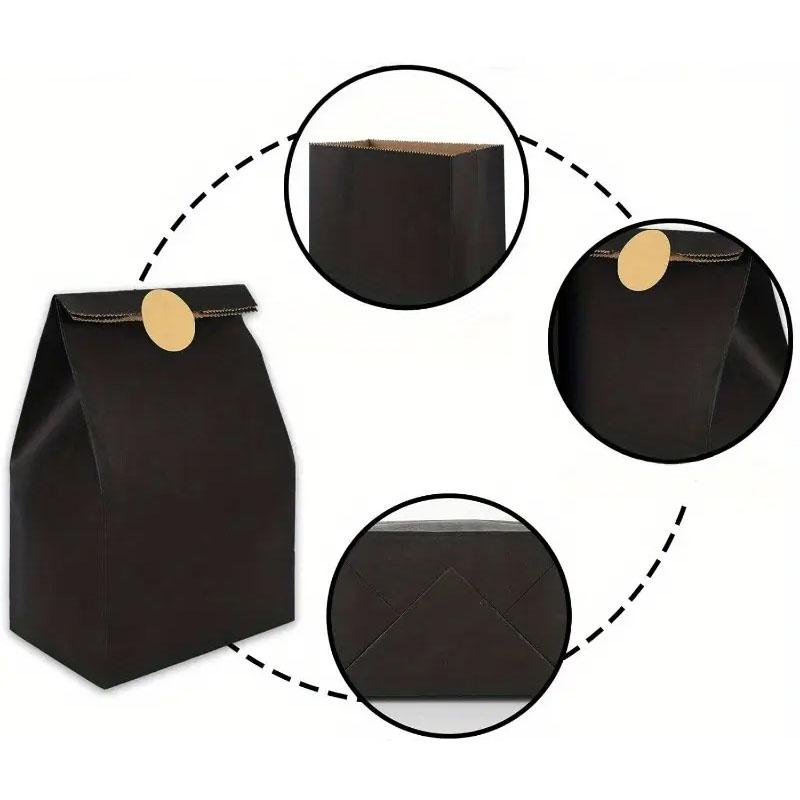 WTEMPO Foldable DIY Paper Gift Bags Small Presents Packaging Bags Simple Elegant Shopping Bags Universal Packaging Bags Perfect for Birthday Wedding