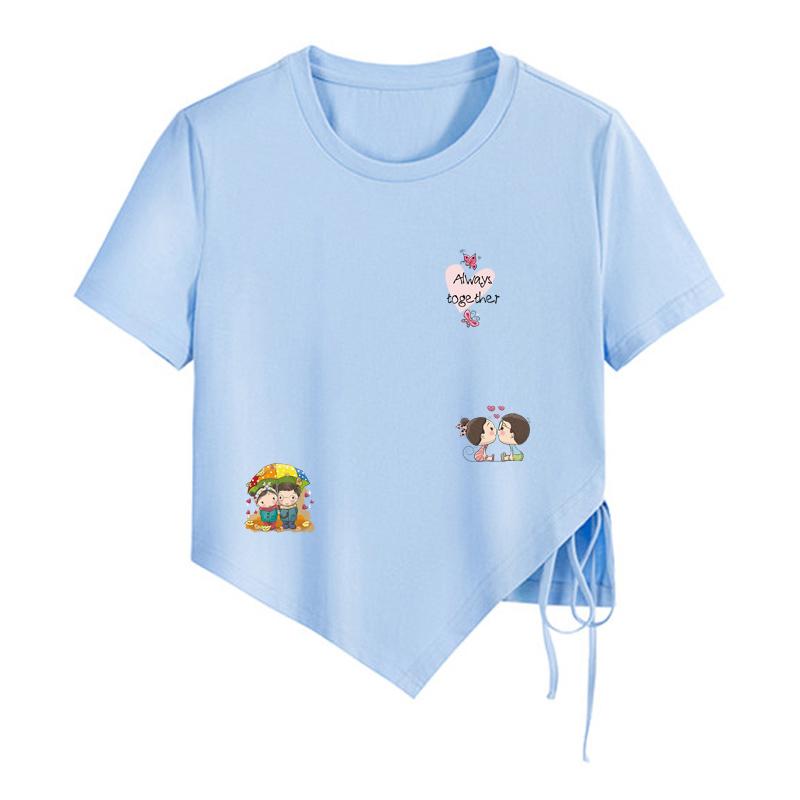 Iron-On Transfer Friends Together Patches T-Shirt Heat Press Appliqued Diy Clothes Stickers Hoodies Stripe Appliqued