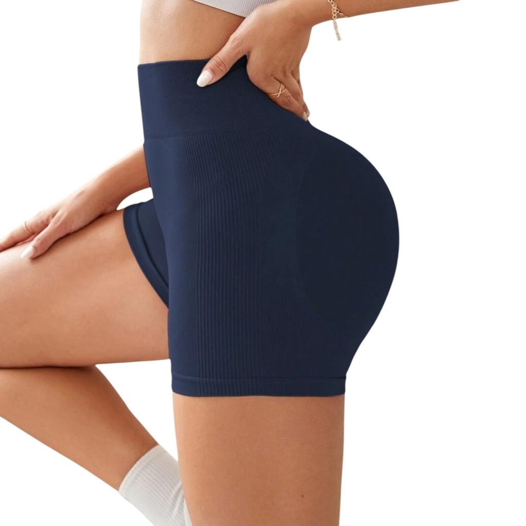High Waist Push Up Shorts 360 Sculpting Butt Lifting Yoga Shorts for Women Rosy Pink XS 858 Blue