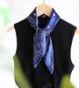 BRMM MIA Silk 53cm Square Perfect for or as a Perfect Day Gift 100% Women's Scarf, Commuting, Office, Handkerchief, Valentine's (Navy Blue)