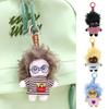 Doll Pendant, Mini Size Portable Keychain Pendant, Soft Velvet Fabric Fried Hair Glasses Doll, Durable Accessory for Bags Keys Backpacks