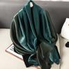 Casual Luxury Fashion Design  Silk Scarf Women Gradient Color Shawl Scarves Smooth Soft Muffler Hair Wraps Hijab