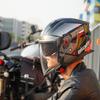Erkekler kadınlar için motosiklet kask çift Lens yarım kask hafif nefes alabilen sert şapka elektrikli bisiklet için