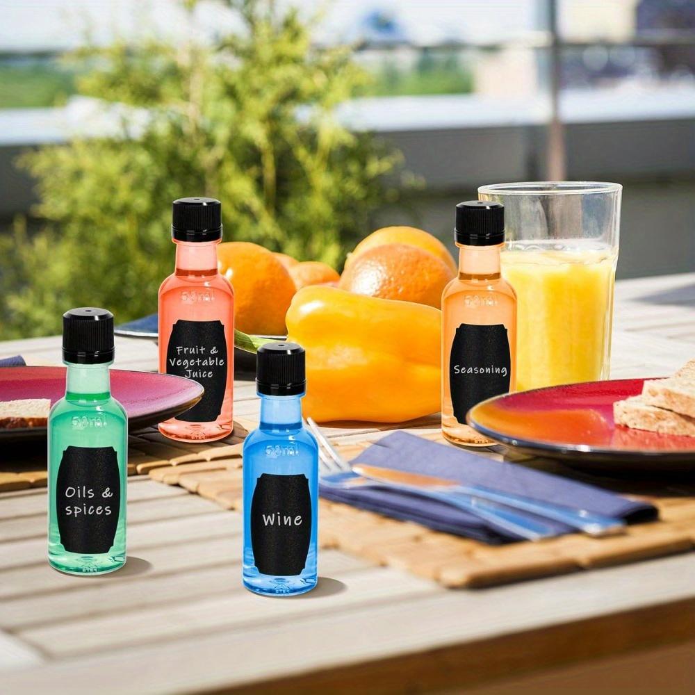 50 ks Mini plastové lahvičky na likér, 2oz lahvičky na panáky s uzávěry Malé plastové lahvičky na alkohol Potravinářské nepropustné nádoby