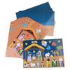 62KD Christmas Stickers Colorful Nativity Scene Decals Removable Window Stickers