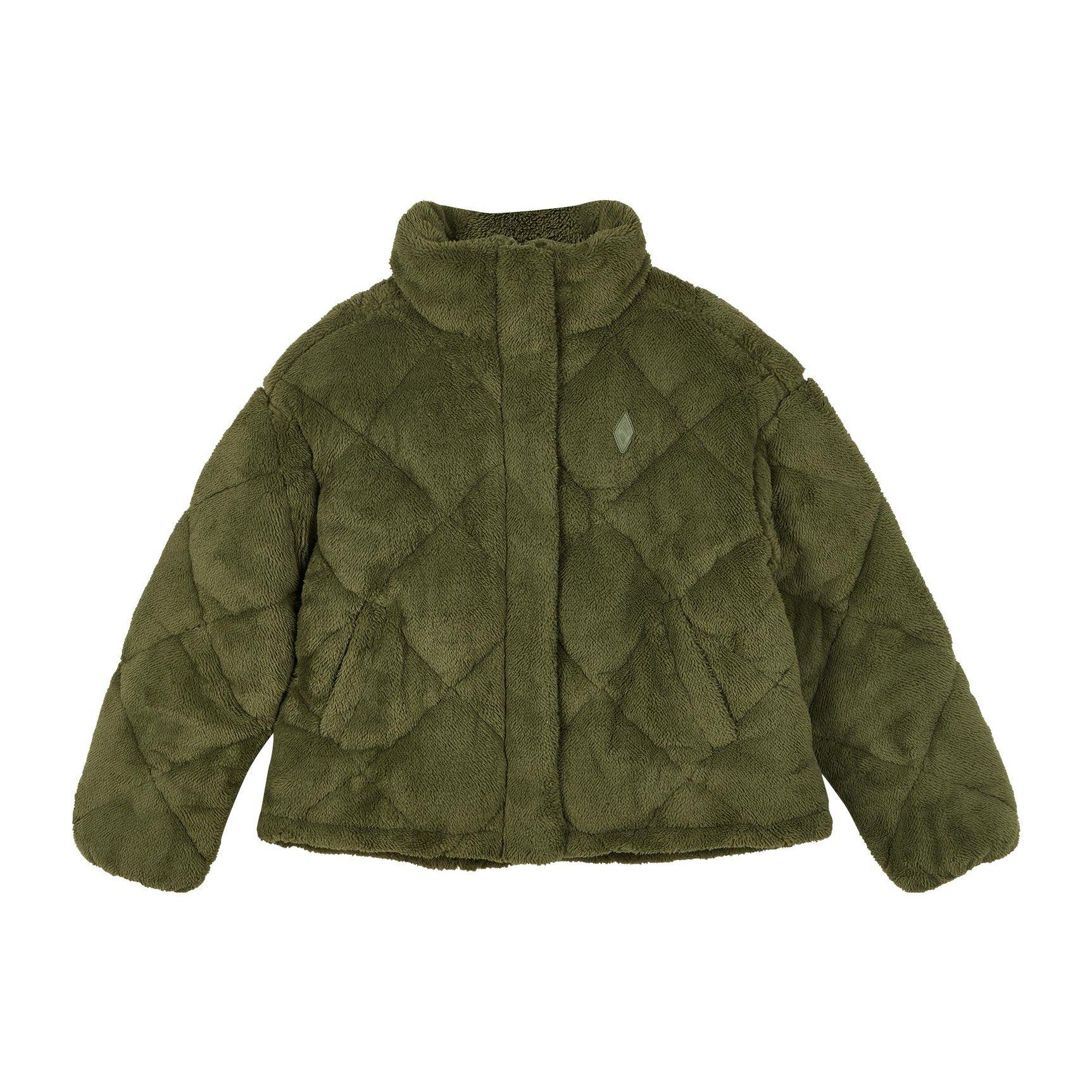 Skechers Yazan Series Solid Color Stand Collar Knitted Jacket Women jackets Olive L323W096-0067 S