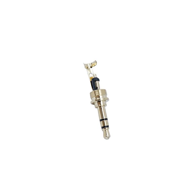 Shell-less Gold-Plated 3.5mm Stereo Headphone Plug 3Pin with M7.5 Thread 8.0mm Disk Audio Connector