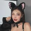 4 Teile/satz Katze Kostüm Cosplay Zubehör Set Plüsch Material Katze Ohr Stirnband Glocke Halskette Klaue Handschuhe Schwanz Set