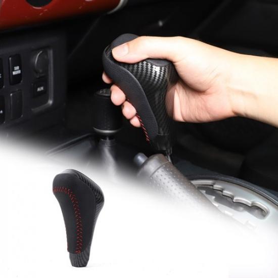 Carbon ABS Gear Shift Knob Head Handle Replace For Toyota Cruiser 2007-