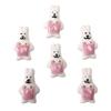 Lovely Ceramic Button Cartoon Ceramic Beads Cartoon Rabbit Puppy Button Beads DIY Jewelry Beads DIY Clothing Beads 1pc