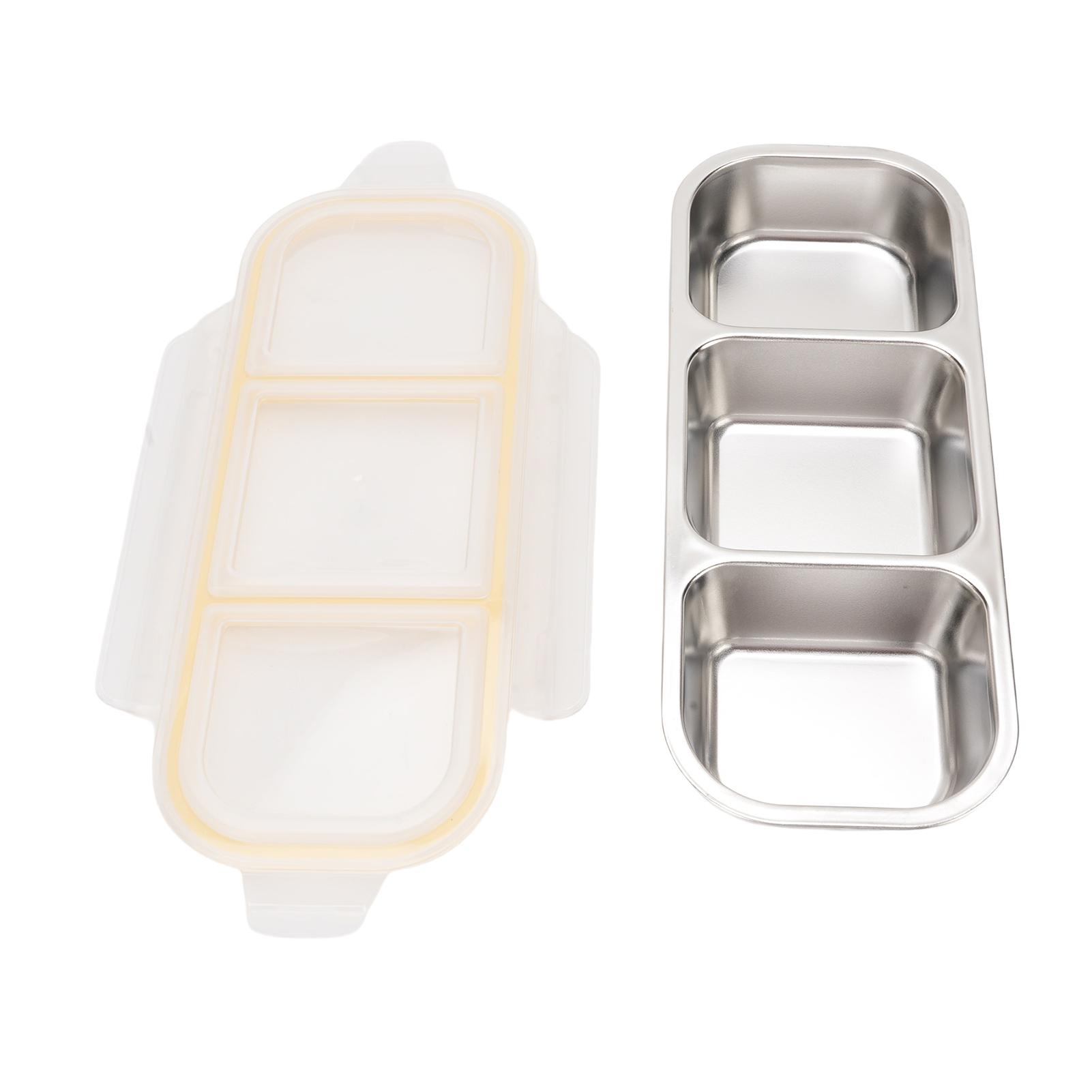 

Outdoor Camping Stainless Steel Lunch Box Leakproof Lunch Container Portion Control Lunch Case 600ml