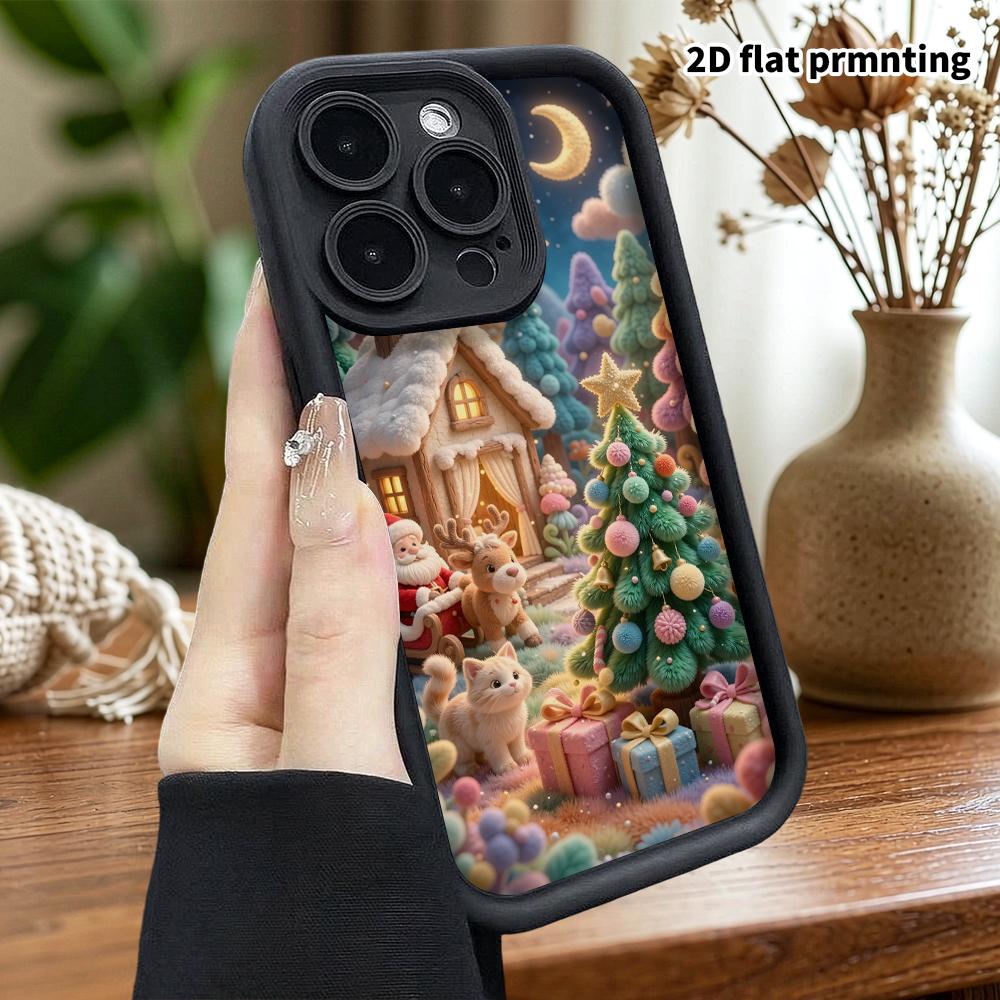 Phone Case: 2D Flat, Suitable for iPhone 18 17 16 15 14 13 12 Pro, Moonlit Forest, Perfect Holiday Gift for Christmas and Halloween