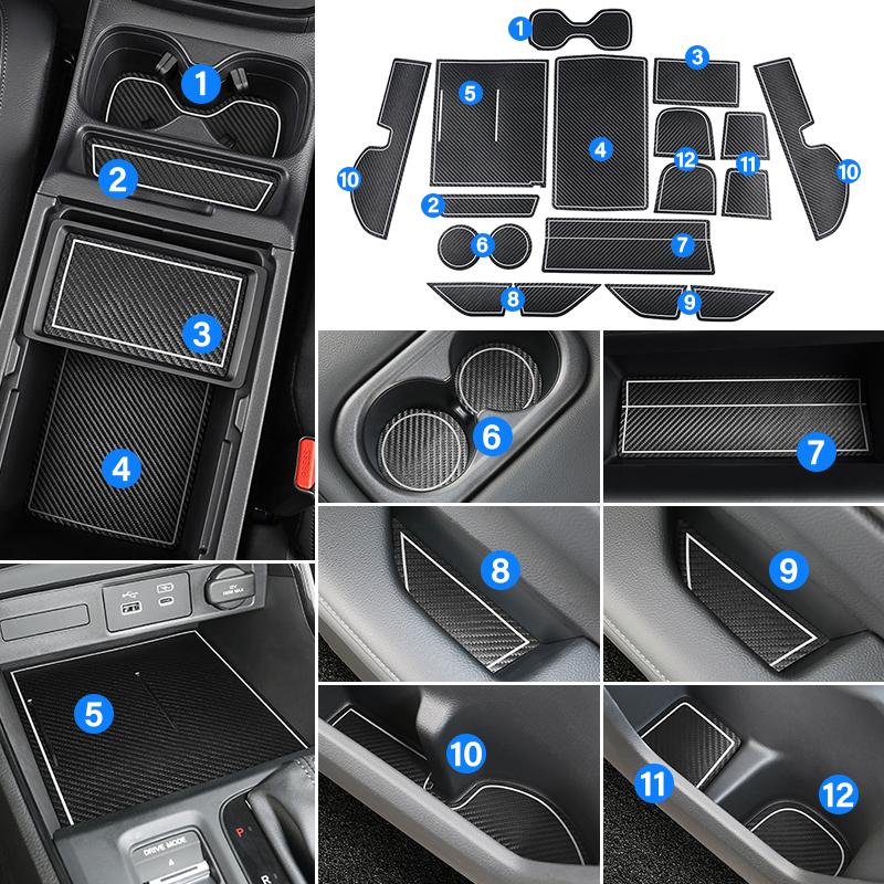 Car Accessories For Honda CR-V CRV 6th Gen 2023 2024 2025 Hybrid Leather Gate Slot Pad Cup Cushion Sticker Non-Slip Rug Mats