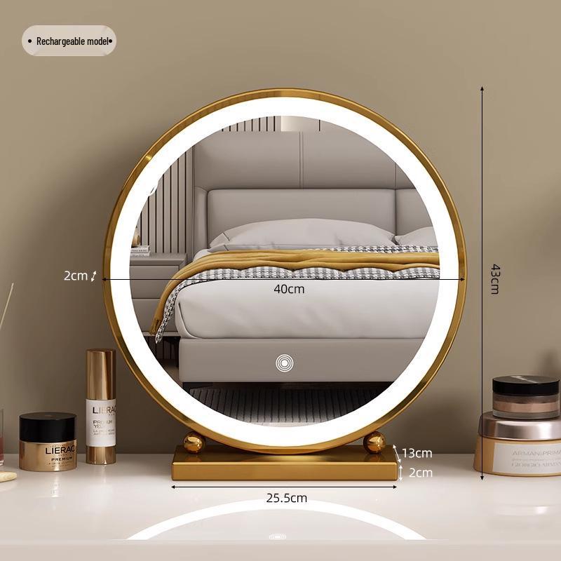 Smart Vanity Makeup Mirror with Lights for Bedroom and Desktop