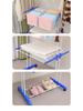 Folding Towel Rack with Retractable Double Rod for Balcony and Floor Drying