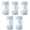 Knitworm Amity Cotton 25g Made In Light Blue Fine, 5-Pack, Medium-Fine, (Approx. 80m), 100% Cotton, Japan, 107.