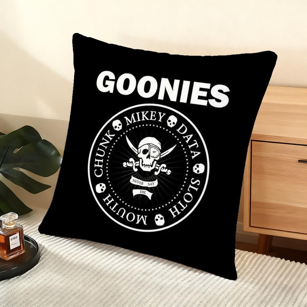Movie G-Goonies Cushion Cover Soft Short Plush Pillow Cover Smooth Cozy Texture Aesthetic Cushion Case Home Decor