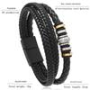 Herren Mehrschichtiges DIY Leder Handgewebtes Armband Retro-Stil