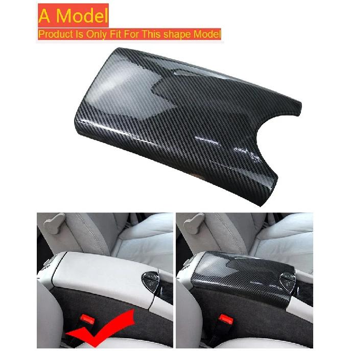 Carbon faser Auto Center Konsole Deckel panel Armlehne Box Trim Schutzhülle Aufkleber Für Mercedes Benz E klasse W211 2003-2008