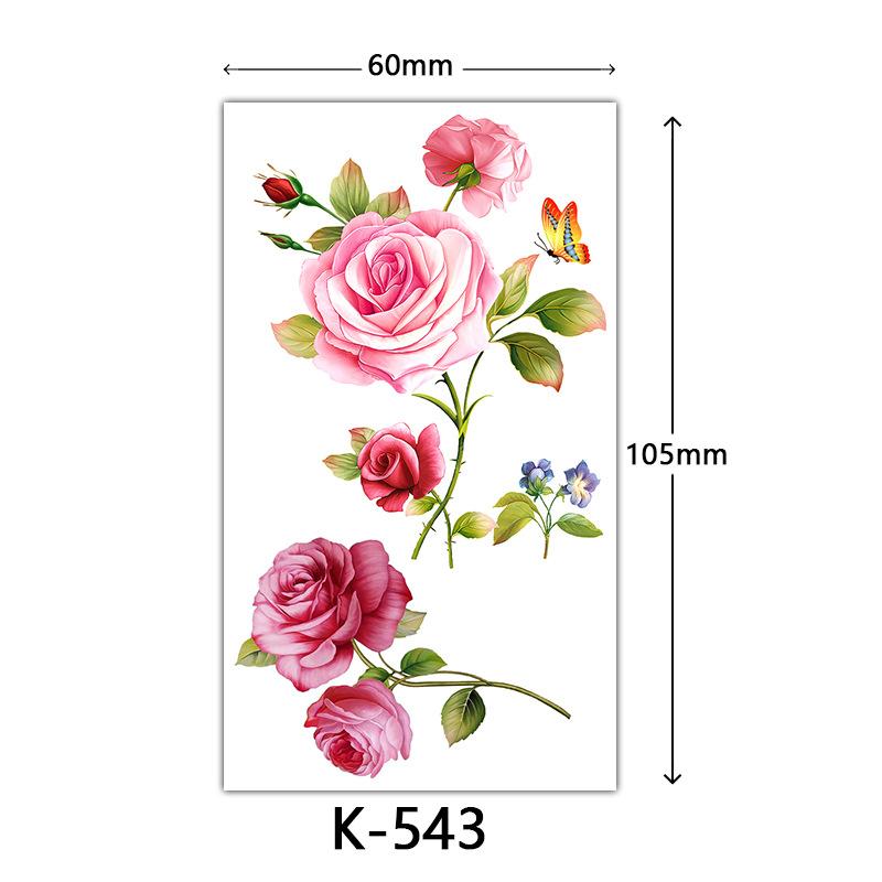 Small Fresh Tattoo Sticker, English, Alphabet Flower Butterfly Sketch Line, Waterproof Tattoo Sticker Tattoo