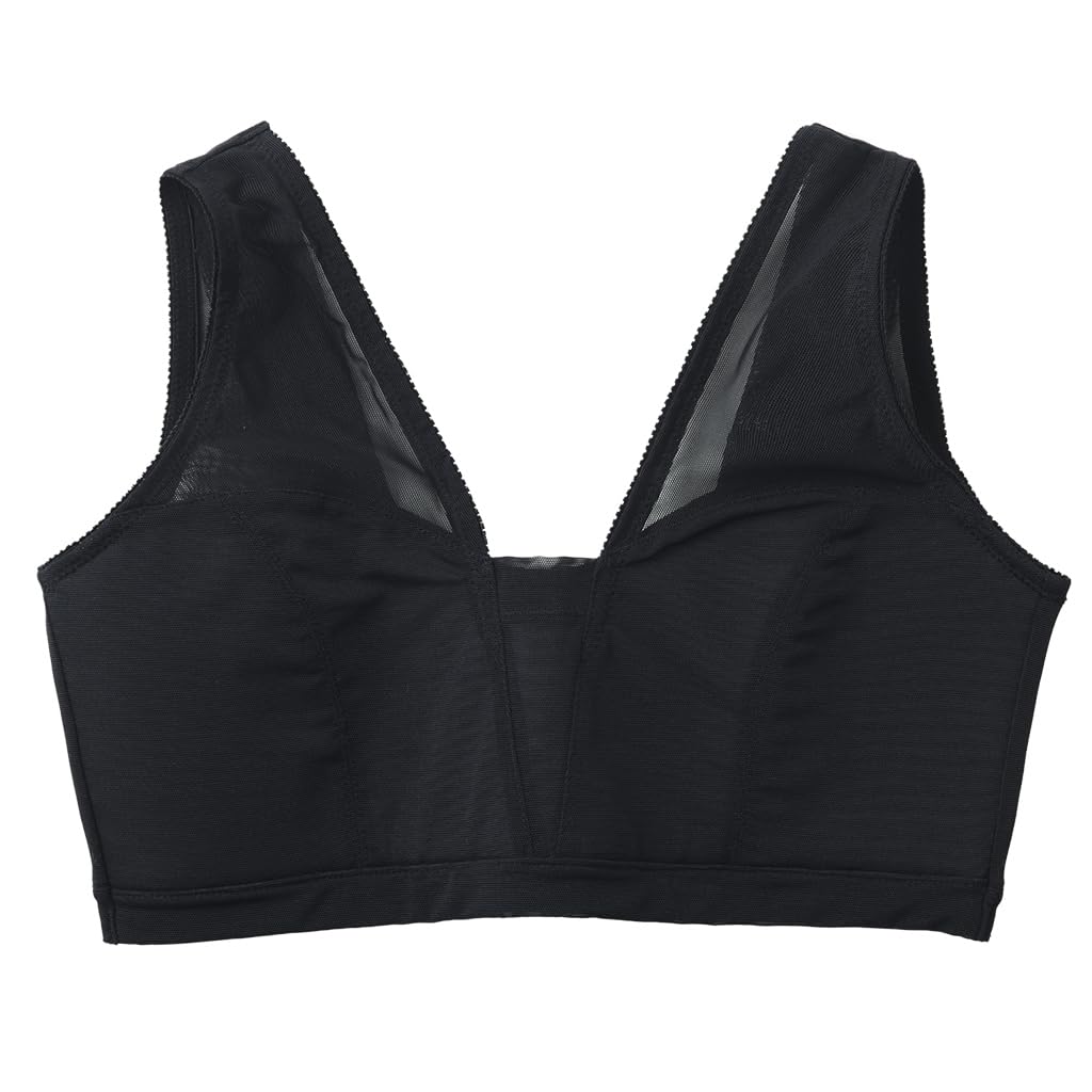 Flat Chest Maker Light Pan Bra for and [Chest-Flattening Shirt, Type, Men's Cosplay, Kimono, Yukata] (LL Size, Black)
