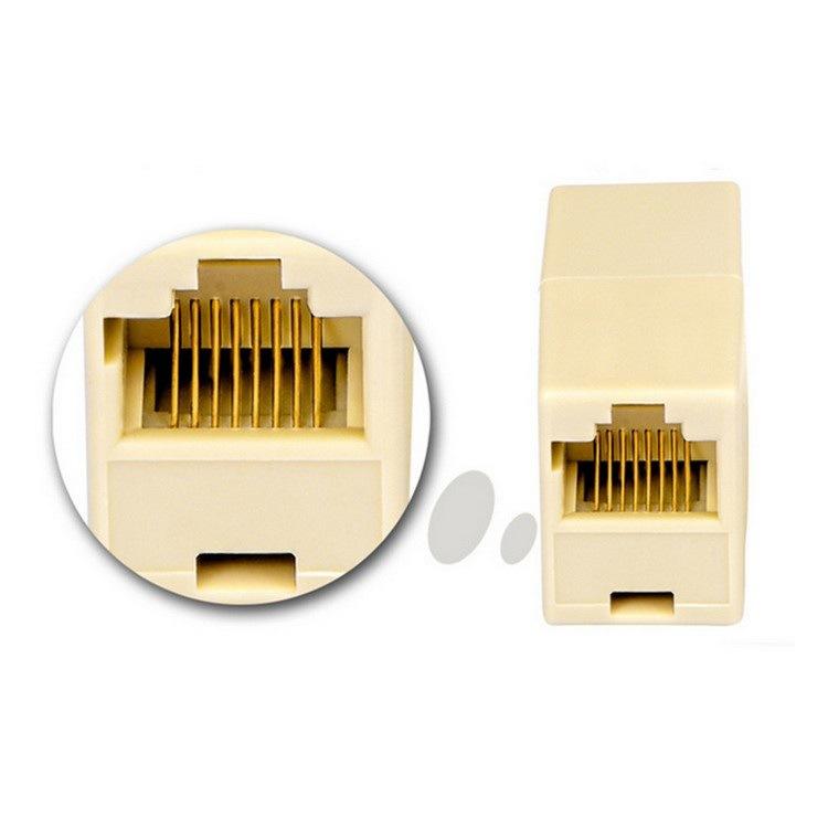 Network Ethernet Dual Straight Head Lan Cable Joiner Coupler RJ45 CAT 5 5E 6 6a Extender Plug Network Cable Connector