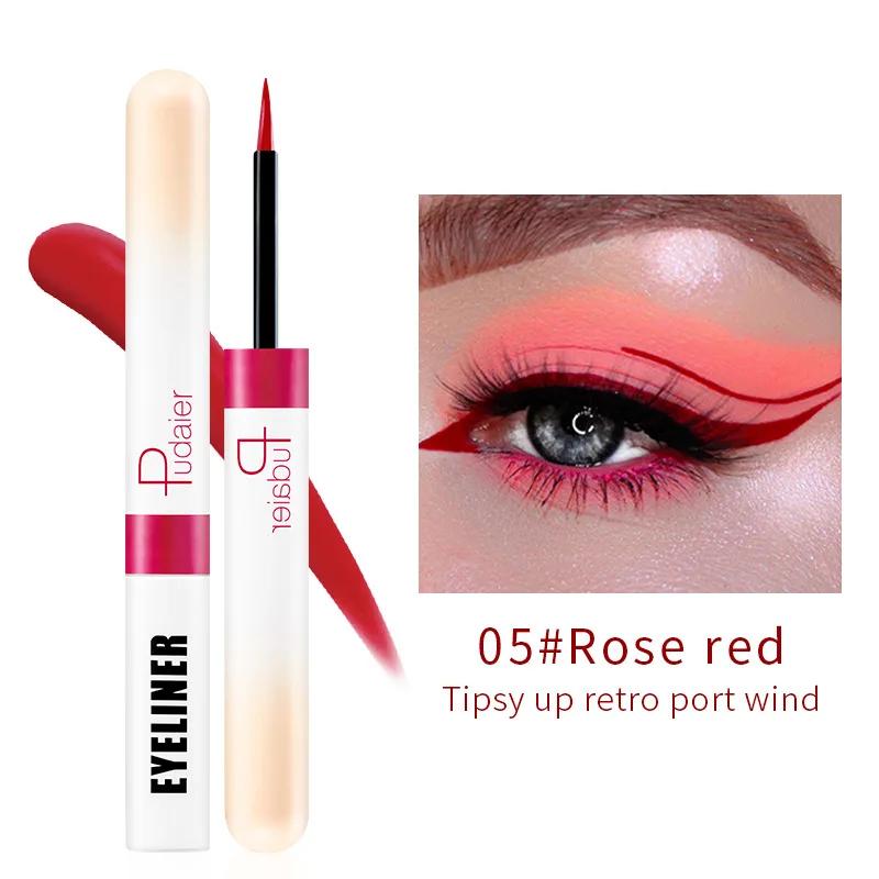 Pudaier 12 Farben Flüssiger Eyeliner Schimmer Glitzer Sexy Lidschatten Tragbar Wasserdicht Langlebiger Eyeliner Frauen Heißer Verkauf Make-up