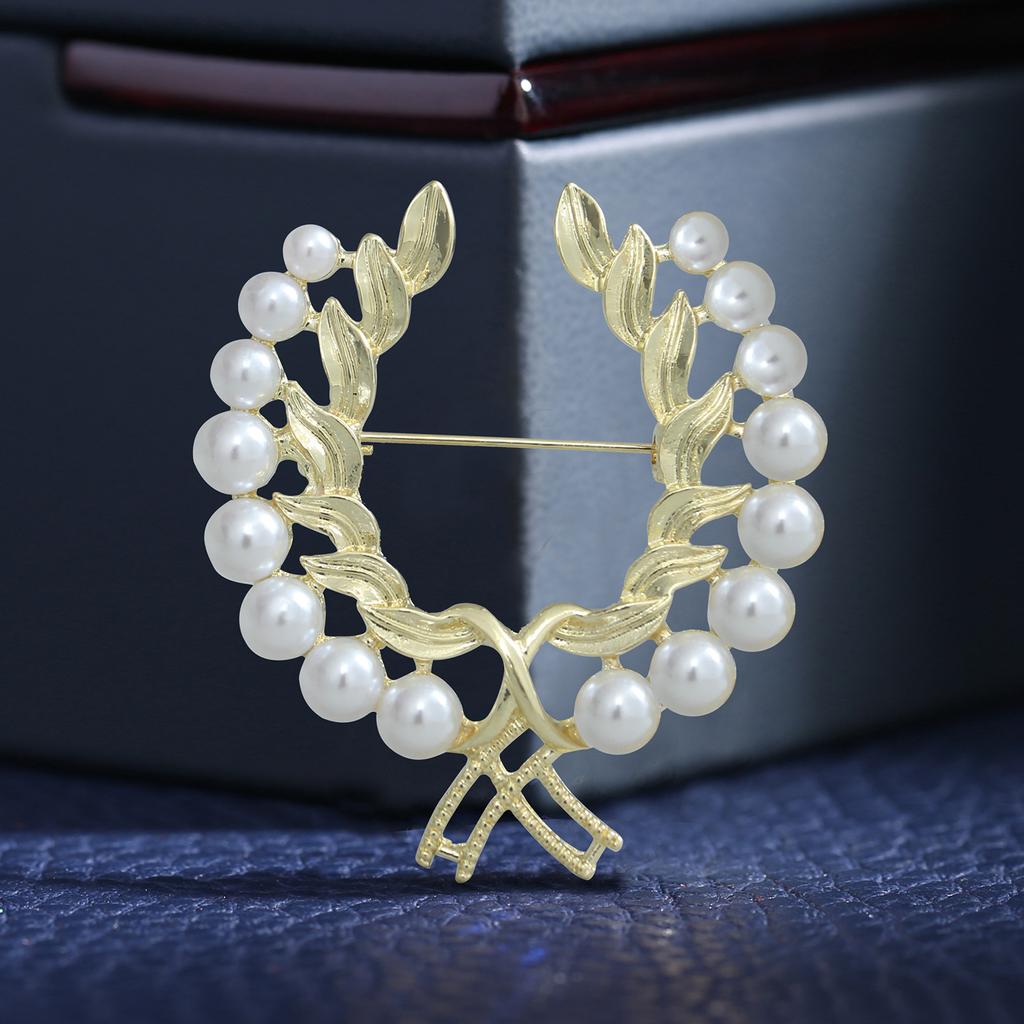 Brooch Female Niche Imitation Pearl Corsage Wholesale Anti-light High-end Pin Buckle Suit Fixed Clothing Accessories Collar Pin