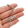 Retro Guitar & Violin Keychain: Stainless Steel 201 Music Festival Bag Charm for Men & Women