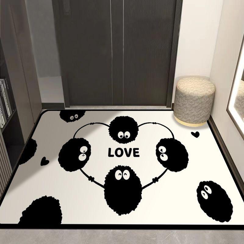Modern Simple Bathroom Floor Mat Door Absorbent Non-slip Foot Mat Household Bathroom Mat Toilet Sink Carpet