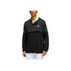 Adidas Sport Anorak Logo Print Front Pocket Zip Pullover Hooded Jacket Men Outerwear Black HA9141