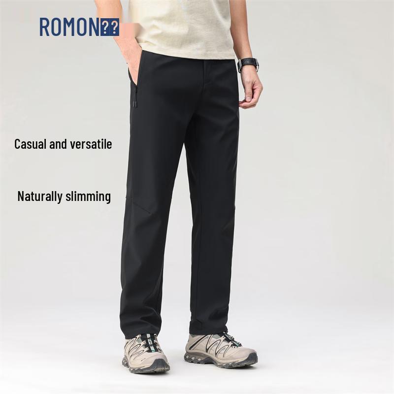 ROMON Men s Loose Straight Casual Pants 34