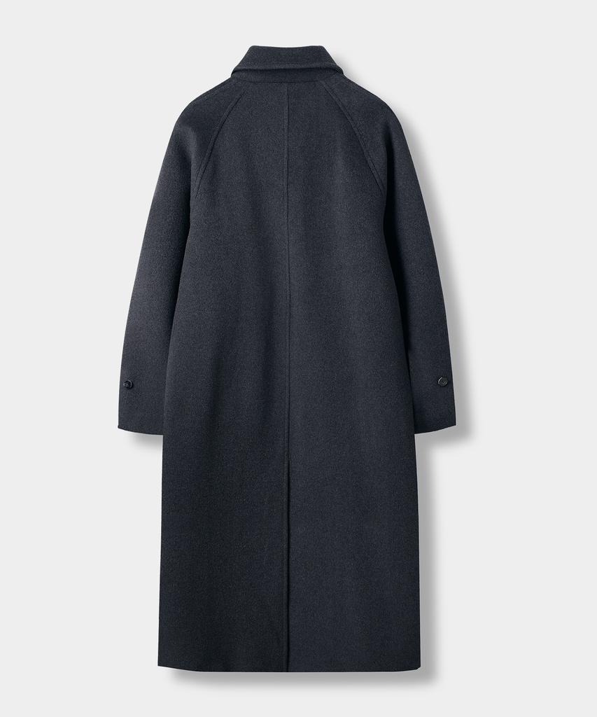DIMITRI BLACK Essential Cashmere Balmacaan Coat_Charcoal