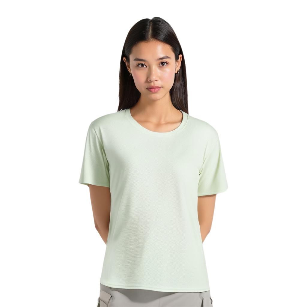 Saucony Drop Shoulder Sleeve T Shirt Women's Light Custard Green SC1249015A-GE58
