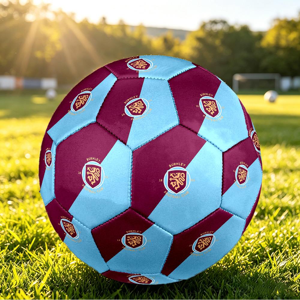 Burnley FootballPrinted Size 5 Soccer Ball, Anti Slip Adult Match Football Souvenir for Football Fans