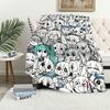 Süße H-Hatsune M-Miku Anime-Mädchen kawaii Decke Plüsch Nickerchen Sofa Teppich für Wohnzimmer Büro Schlafzimmer Geburtstag Zuhause Reise Kinder Geschenke